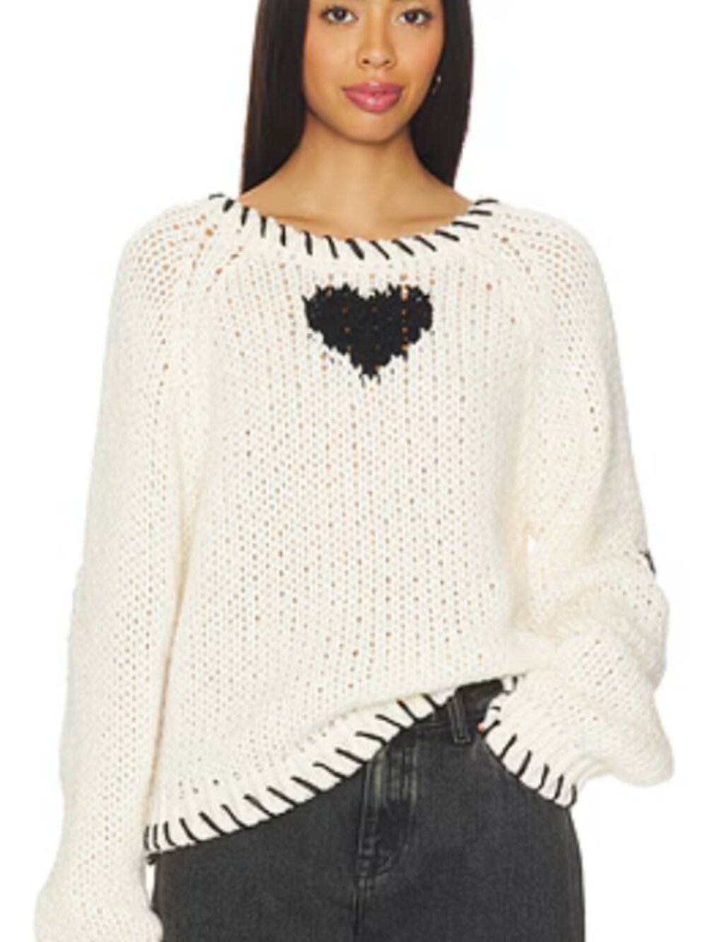John & Jenn Declan Cream Knit Pullover